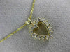 ESTATE .35CT ROUND DIAMOND 14KT YELLOW GOLD 3D CLASSIC OPEN HEART PENDANT #17706
