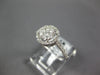 ESTATE WIDE .54CT DIAMOND 18K WHITE GOLD 3D CLASSIC CLUSTER FLOWER FILIGREE RING