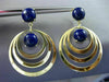 ESTATE LARGE 15CT AAA AMETHYST 14KT YELLOW GOLD MULTI CIRCULAR HANGING EARRINGS