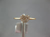 ESTATE SMALL .13CT DIAMOND 18KT ROSE GOLD 3D HEART PAVE CLASSIC LOVE RING