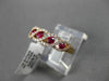 ESTATE WIDE .65CTW DIAMOND & AAA RUBY 14KT ROSE GOLD INFINITY ETOILE FUN RING