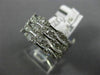 ESTATE LARGE 1.0CT DIAMOND 14KT WHITE GOLD 3D MULTI ROW WEDDING ANNIVERSARY RING
