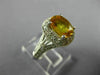 WIDE 2.50CT DIAMOND & AAA YELLOW SAPPHIRE PLATINUM OVAL FILIGREE ENGAGEMENT RING