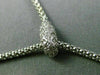 ESTATE 1.09CT DIAMOND 14KT WHITE GOLD 3D OPEN SQUARE LARIAT NECKLACE 16.5" #6600