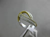 ESTATE LARGE .37CT DIAMOND 18KT WHITE & YELLOW GOLD MULTI ROW INFINITY LOVE RING