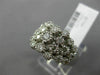 ESTATE WIDE .75CT DIAMOND 14KT WHITE GOLD 3D MULTI ROW MILGRAIN HANDCRAFTED RING