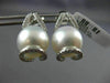 LARGE .40CT DIAMOND & AAA SOUTH SEA PEARL 18K WHITE GOLD TEAR DROP STUD EARRINGS