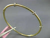 ESTATE .30CT DIAMOND 14K WHITE & YELLOW GOLD PAST PRESENT FUTURE BANGLE BRACELET