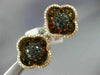 ESTATE .90CT WHITE & BLACK DIAMOND 14KT ROSE & BLACK GOLD CLIP ON STUD EARRINGS