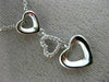 ESTATE .06CT DIAMOND 14KT WHITE GOLD 3D OPEN TRIPLE HEART FLOATING LOVE PENDANT