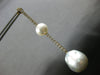 EXTRA LARGE 1.7CT DIAMOND & AAA SOUTH SEA PEARL 18K YELLOW GOLD HANGING EARRINGS
