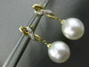 ESTATE DIAMOND 14K WHITE & YELLOW GOLD SOUTH SEA PEARL INFINITY HANGING EARRINGS