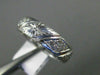 ANTIQUE WIDE .40CT DIAMOND 18KT WHITE GOLD 3D FILIGREE ETERNITY LOVE RING #9941