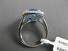 ESTATE LARGE 7.15CTW DIAMOND & AAA BLUE TOPAZ 14KT WHITE GOLD FILIGREE FUN RING