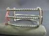 ESTATE LARGE .65CT DIAMOND 14KT WHITE GOLD MULTI ROW OPEN SQUARE BANGLE BRACELET