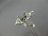 ESTATE .92CT DIAMOND ROUND & BAGUETTE 18KT WHITE GOLD SEMI MOUNT ENGAGMENT RING
