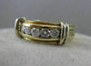ESTATE .40CTW DIAMOND 14K WHITE YELLOW GOLD MENS WEDDING RING 6MM 6.75 #2155