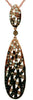 ESTATE 1.41CT WHITE & MULTI COLOR DIAMOND 14K ROSE GOLD TEAR DROP ETOILE PENDANT