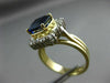 ESTATE WIDE 4.08CT DIAMOND & AAA SAPPHIRE 18K 2 TONE GOLD ENGAGEMENT RING #20600