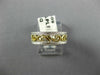 ESTATE WIDE PLATINUM & 18KT YELLOW GOLD 3D OPEN FILIGREE ANNIVERSARY RING #26410