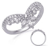 .62CT DIAMOND 14KT WHITE GOLD 3D ROUND & MARQUISE DOUBLE V BUTTERFLY LOVE RING