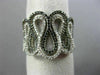 WIDE 1.0CT WHITE & BLACK DIAMOND 14KT WHITE GOLD INFINITY LOVE ANNIVERSARY RING