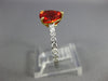 2.66CT DIAMOND & AAA ORANGE SAPPHIRE 18KT 2 TONE GOLD PEAR SHAPE ENGAGEMENT RING