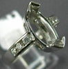 LARGE .24CT DIAMOND 14KT WHITE GOLD 3D MARQUISE SEMI MOUNT ENGAGEMENT RING #4908