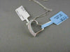 ESTATE .58CT DIAMOND 14KT WHITE GOLD OPEN MICRO PAVE HEART PENDANT & CHAIN