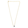 1.35CT DIAMOND & AAA SAPPHIRE 14KT YELLOW GOLD PEAR SHAPE & ROUND LOVE NECKLACE