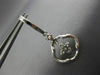 ESTATE 1.23CT DIAMOND 14K WHITE GOLD 3D FLOWER LEVERBACK HUGGIE HANGING EARRINGS