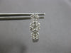 .75CT DIAMOND 14KT WHITE GOLD FLOWER PAST PRESENT FUTURE LEVERBACK HOOP EARRINGS