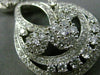 ANTIQUE LARGE 2.70CT DIAMOND 14KT WHITE GOLD MULTI FLOWER CLUSTER PENDANT #20199
