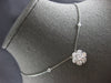 EXTRA LARGE 2.37CT DIAMOND 14K WHITE GOLD FLOWER BY THE YARD LOVE NECKLACE 27836