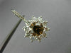 ESTATE LARGE GIA 5.39CT WHITE & CHOCOLATE FANCY DIAMOND 18KT WHITE GOLD EARRINGS
