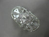 ESTATE MASSIVE 1.88CT DIAMOND 18KT WHITE GOLD 3D FLOWER OPEN FILIGREE FUN RING