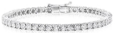 1.77CT DIAMOND 14K WHITE GOLD CLASSIC ROUND DIAMOND CUT ETERNITY TENNIS BRACELET