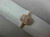 ESTATE .31CT DIAMOND 14K ROSE GOLD CLUSTER OVAL HALO SEMI ETERNITY PROMISE RING