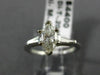 ESTATE .91CT MARQUISE & BAGUETTE DIAMOND 14KT WHITE GOLD ENGAGEMENT RING #22153