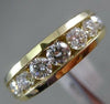 ESTATE LARGE 1.61CT DIAMOND 14KT YELLOW GOLD 7 STONE CHANNEL ANNIVERSARY RING