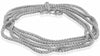 ESTATE LARGE 6.33CT DIAMOND 14K WHITE GOLD 3D MULTI ROW CLASSIC TENNIS BRACELET