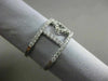 ESTATE WIDE .71CT DIAMOND 18KT WHITE GOLD 3D OPEN FLOWER FUN DOUBLE LOVE RING