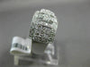 ESTATE WIDE .65CT DIAMOND 14KT WHITE GOLD MULTI CROSS WEDDING ANNIVERSARY RING