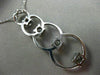 ESTATE LARGE 1.07CT DIAMOND 14K WHITE GOLD 4 STONE CIRCLE JOURNEY PENDANT #17799