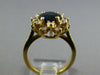4.55CT DIAMOND AAA SAPPHIRE 18KT YELLOW GOLD OVAL & ROUND FLOWER ENGAGEMENT RING
