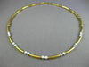 ESTATE 1.40CT DIAMOND 18KT WHITE & YELLOW GOLD ETOILE BEZEL BY THE YARD NECKLACE