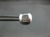 ESTATE .36CT PRINCESS DIAMOND 14KT WHITE GOLD 3D SQUARE INVISIBLE EARRINGS #7763