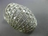 ESTATE MASSIVE 6.82CT DIAMOND 18KT WHITE GOLD ETOILE MULTI ROW COCKTAIL RING E/F