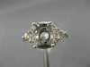 LARGE .70CT DIAMOND 14KT WHITE GOLD 3D HALO ROUND SEMI MOUNT ENGAGMENT RING