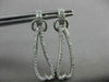 ESTATE .70CT DIAMOND 14KT WHITE GOLD 3D ELONGATED OPEN HEART HANGING EARRINGS